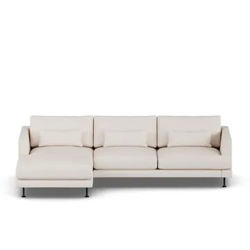 Bredhult soffa - Same Off White 6671-svart stål, 2,5-sits C2 - 1898