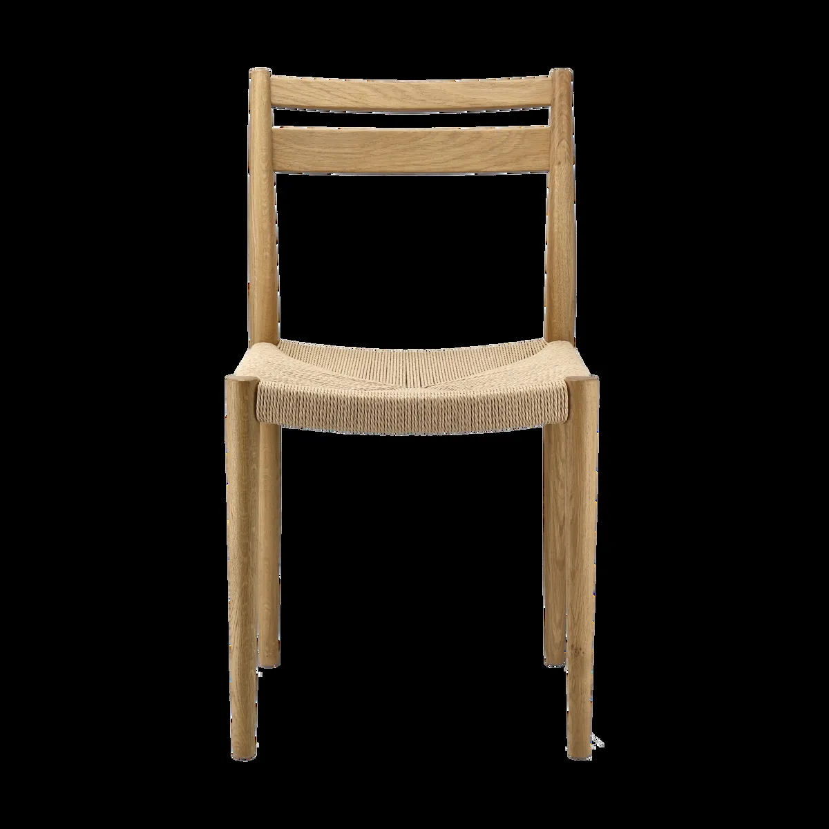 1898 Fridhem matstol Papercord-laquered oak