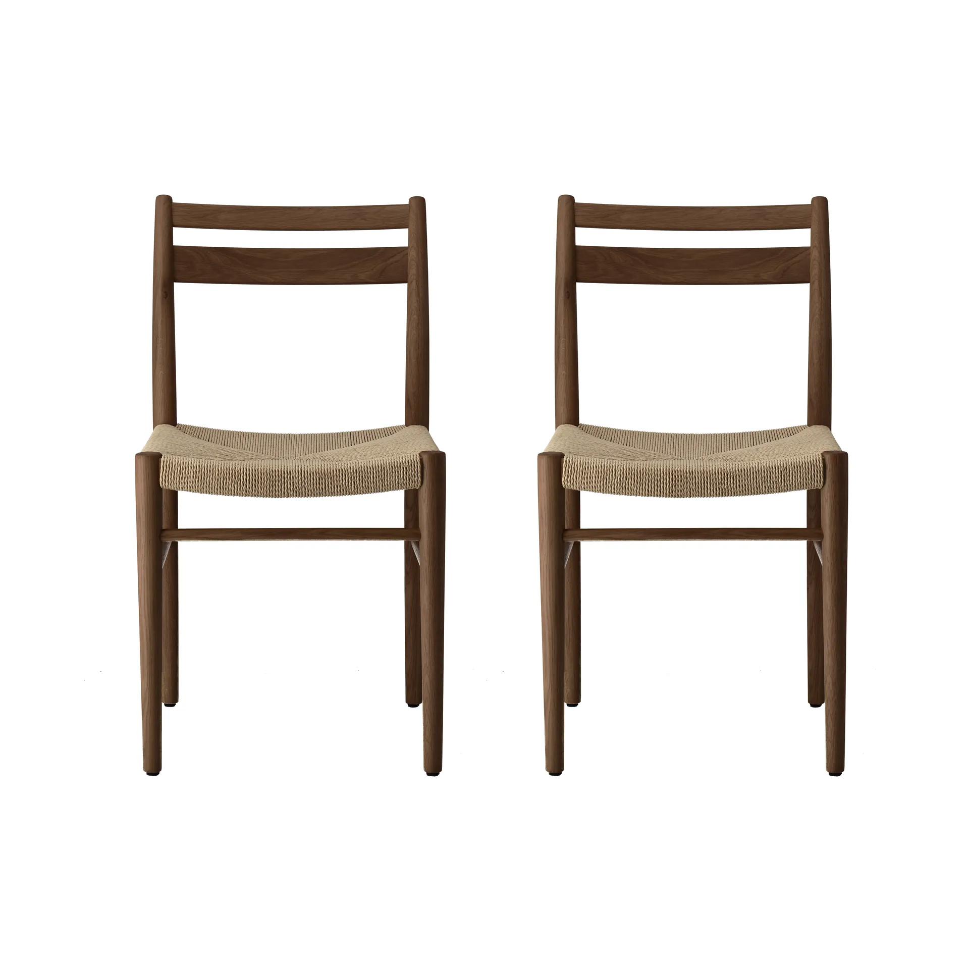 Fridhem matstol, rökt lackad ek-naturflätad, 2-pack,  1898