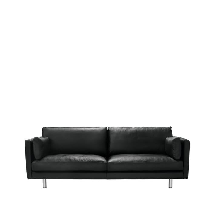 Haga 3 sits soffa - läder sevilla svart, metallben - 1898