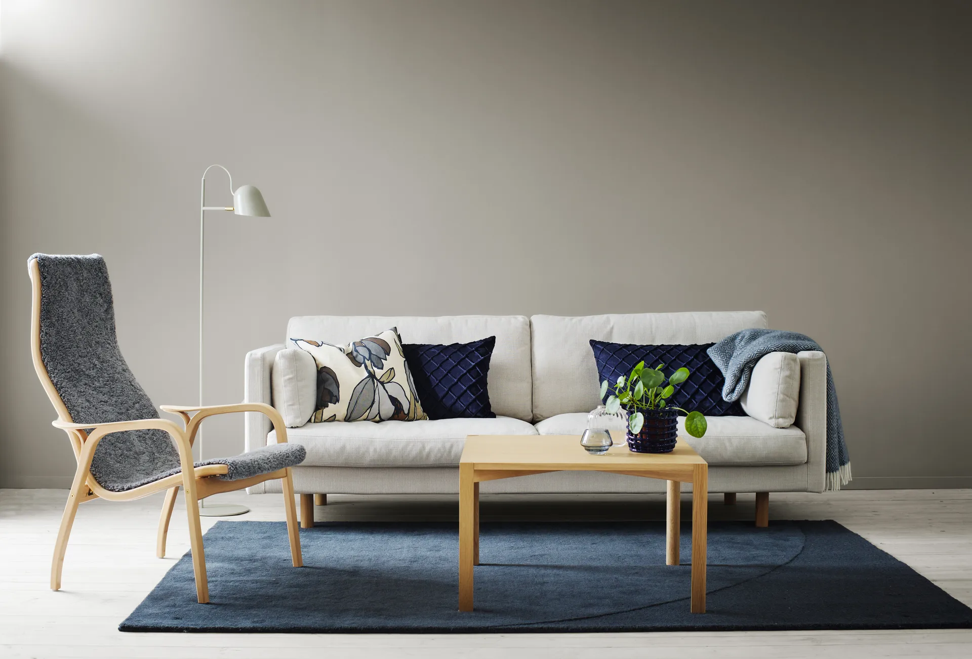 Haga 3 sits soffa, Sonnet beige 07-ljus ek 1898