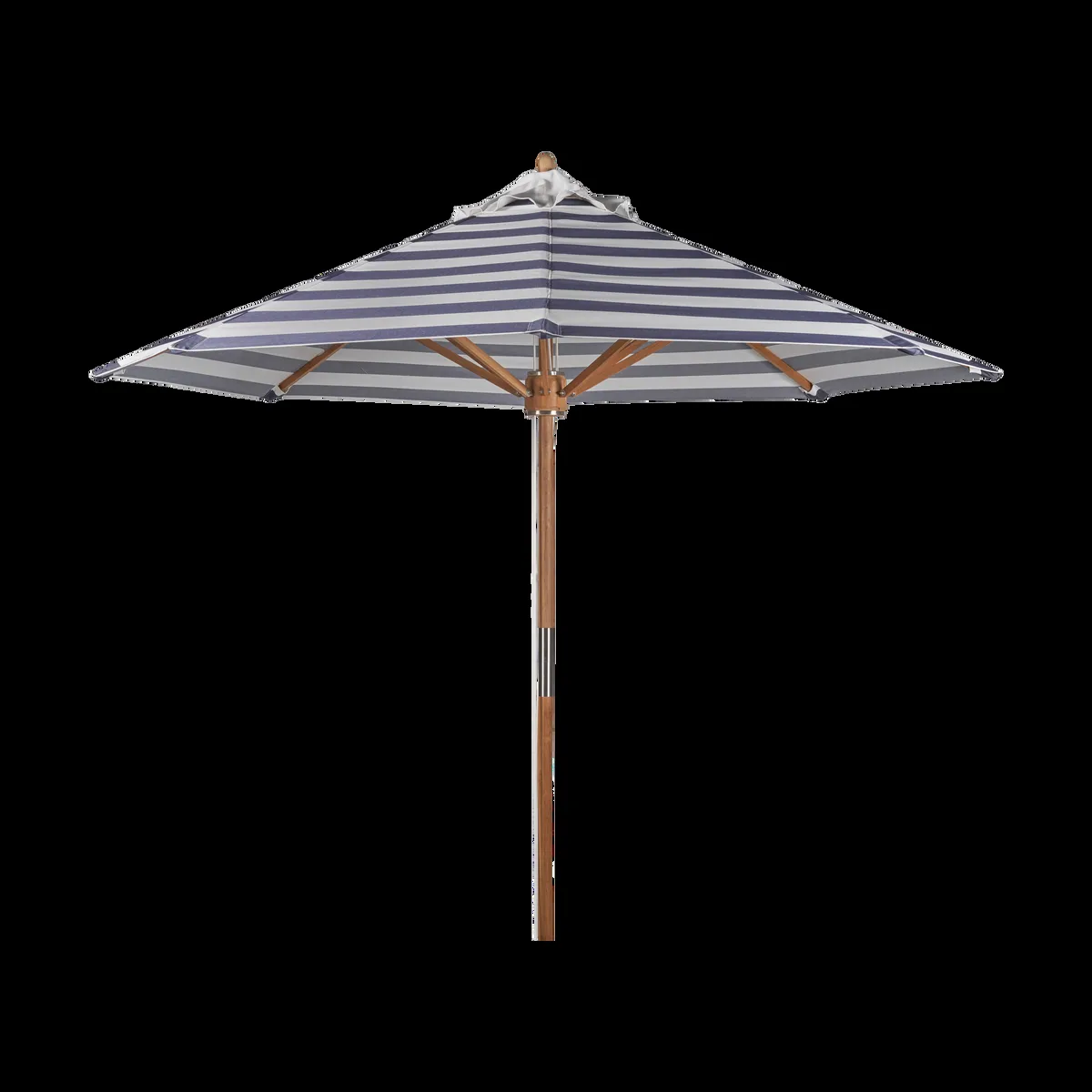 1898 Hisshult parasoll Ø270 cm Blue stripe-teak