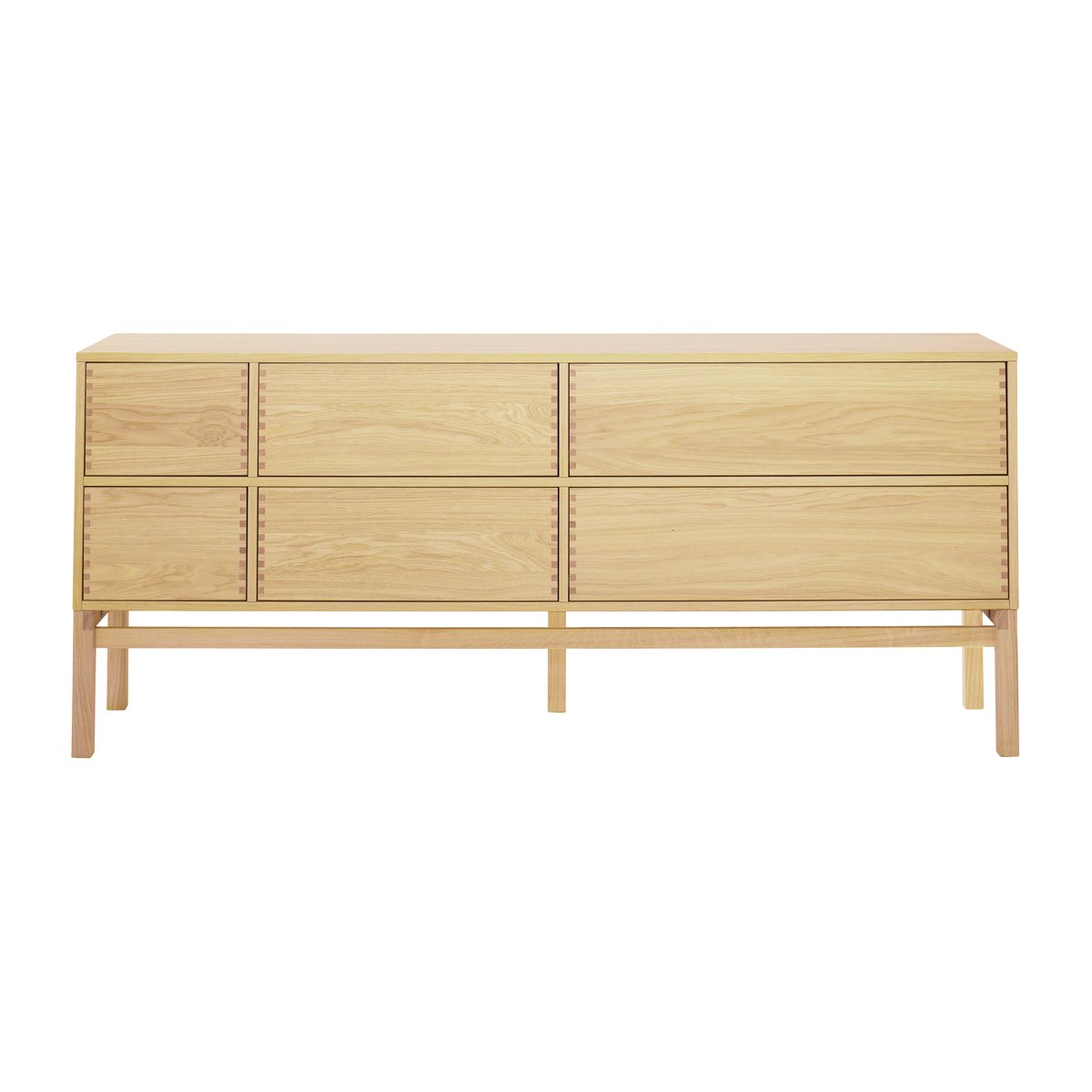 1898 Hylte sideboard 6 lådor 172x73 cm Ek | Skandinavisk Design | Sideboards & Skänkar | Beige