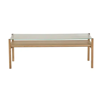 Lid soffbord - Vitpigmenterad ek-glas, 125x50 cm - 1898