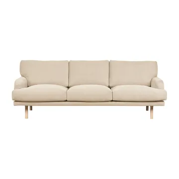 Lidnäs 3 sits soffa - Caleido Beige 9600-vitoljad ek, 3-sits - 1898