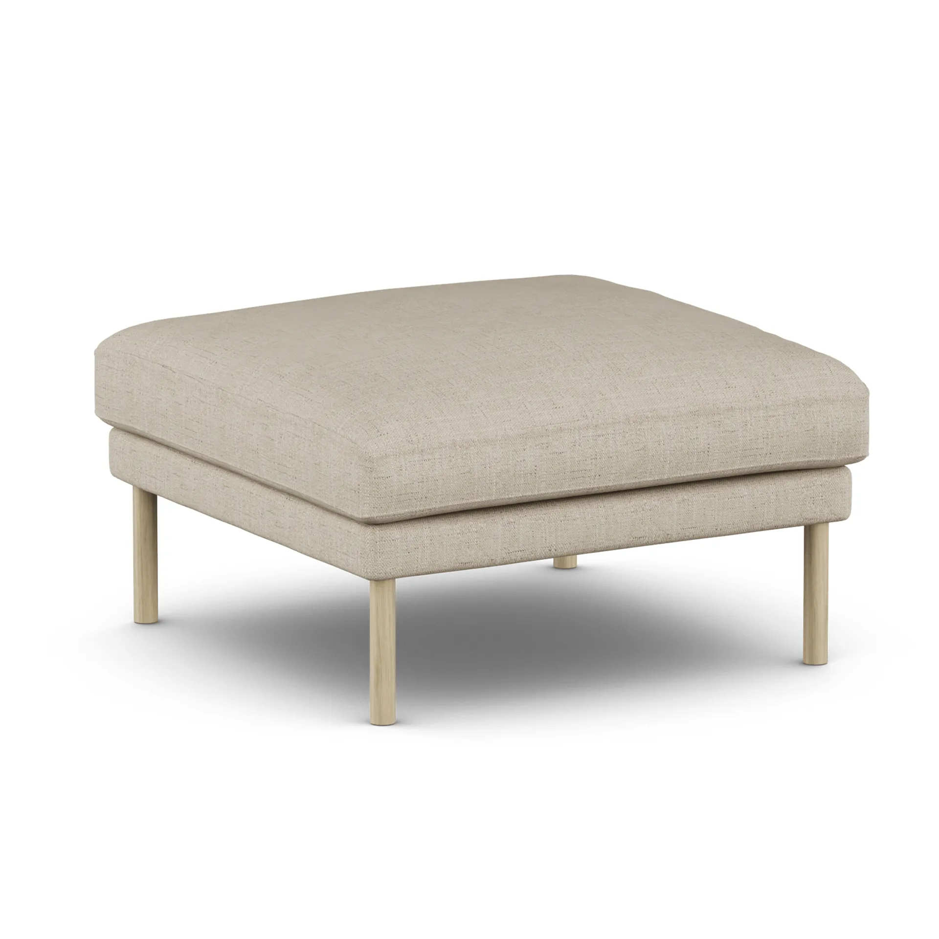 Linnevik fotpall, Bern Beige 0341-vitoljad ek, utan kappa 1898