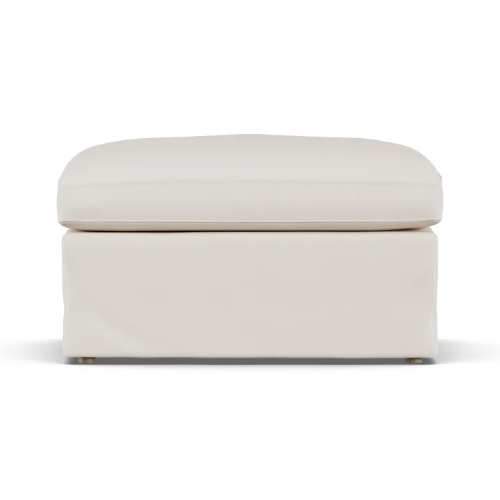 Linnevik fotpall - Caleido Beige 9600-vitoljad ek, med kappa - 1898