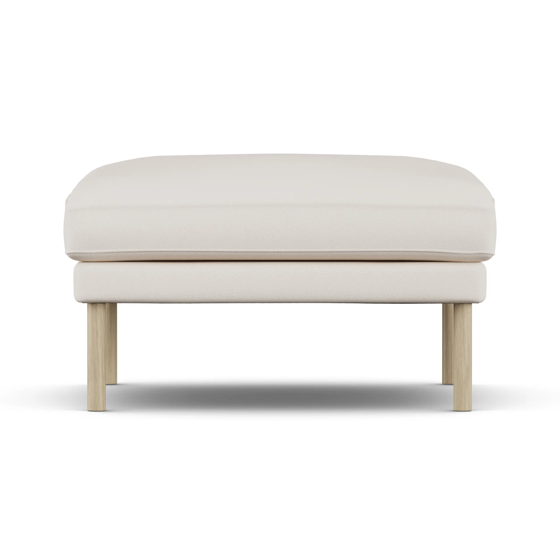 Linnevik fotpall, Caleido Beige 9600-vitoljad ek, utan kappa 1898