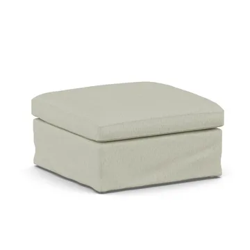 Linnevik fotpall - Luiza Beige 3981-vitoljad ek, med kappa - 1898
