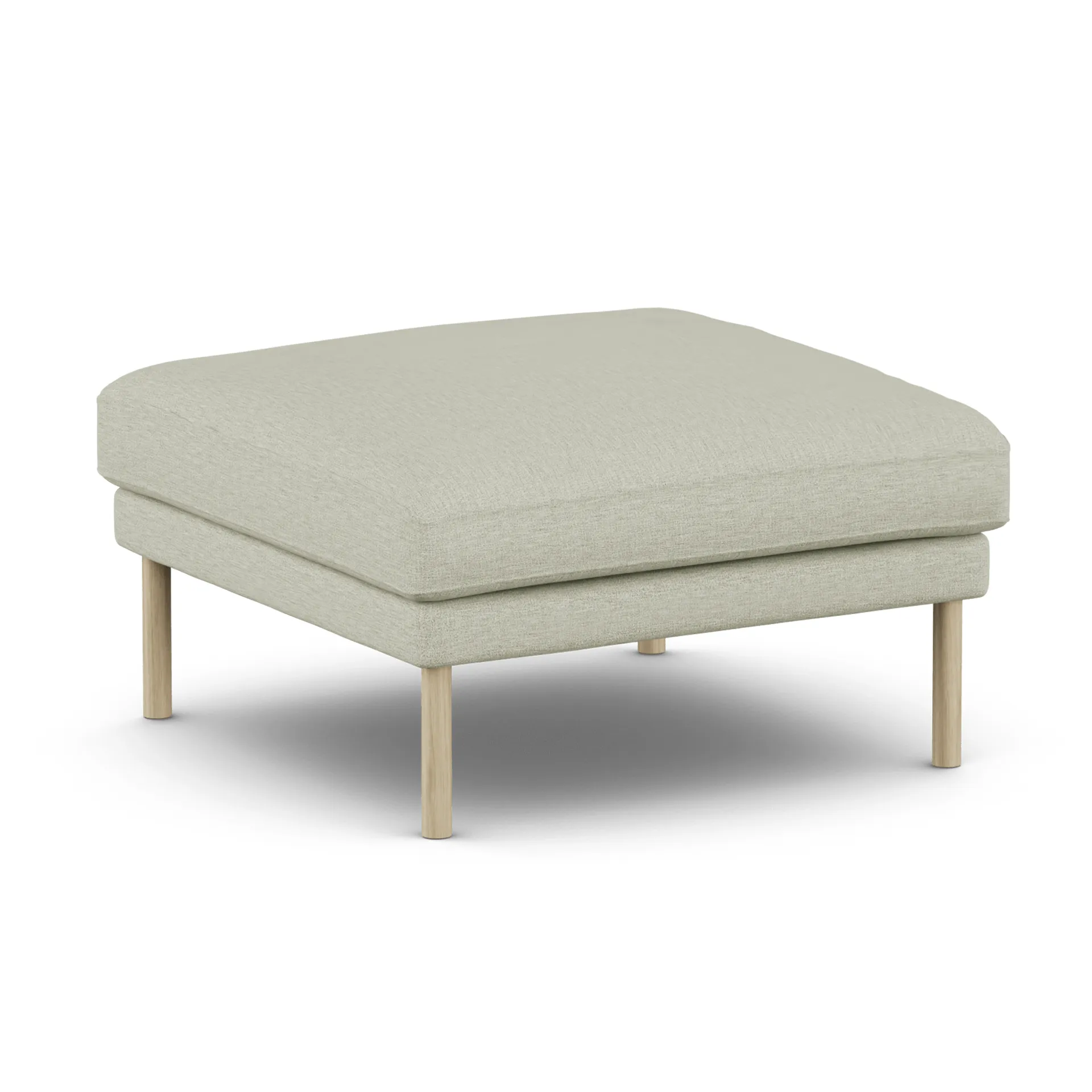 Linnevik fotpall, Luiza Beige 3981-vitoljad ek, utan kappa 1898