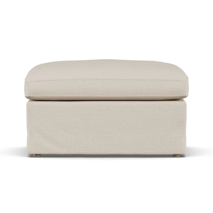 Linnevik fotpall - Same Beige 6670-vitoljad ek, med kappa - 1898