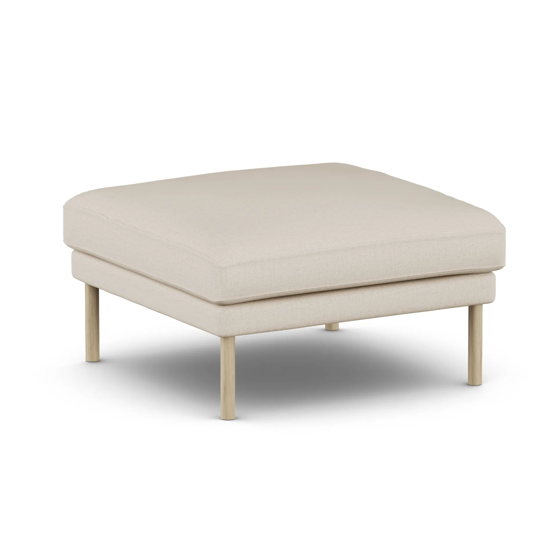 Linnevik fotpall, Same Beige 6670-vitoljad ek, utan kappa 1898