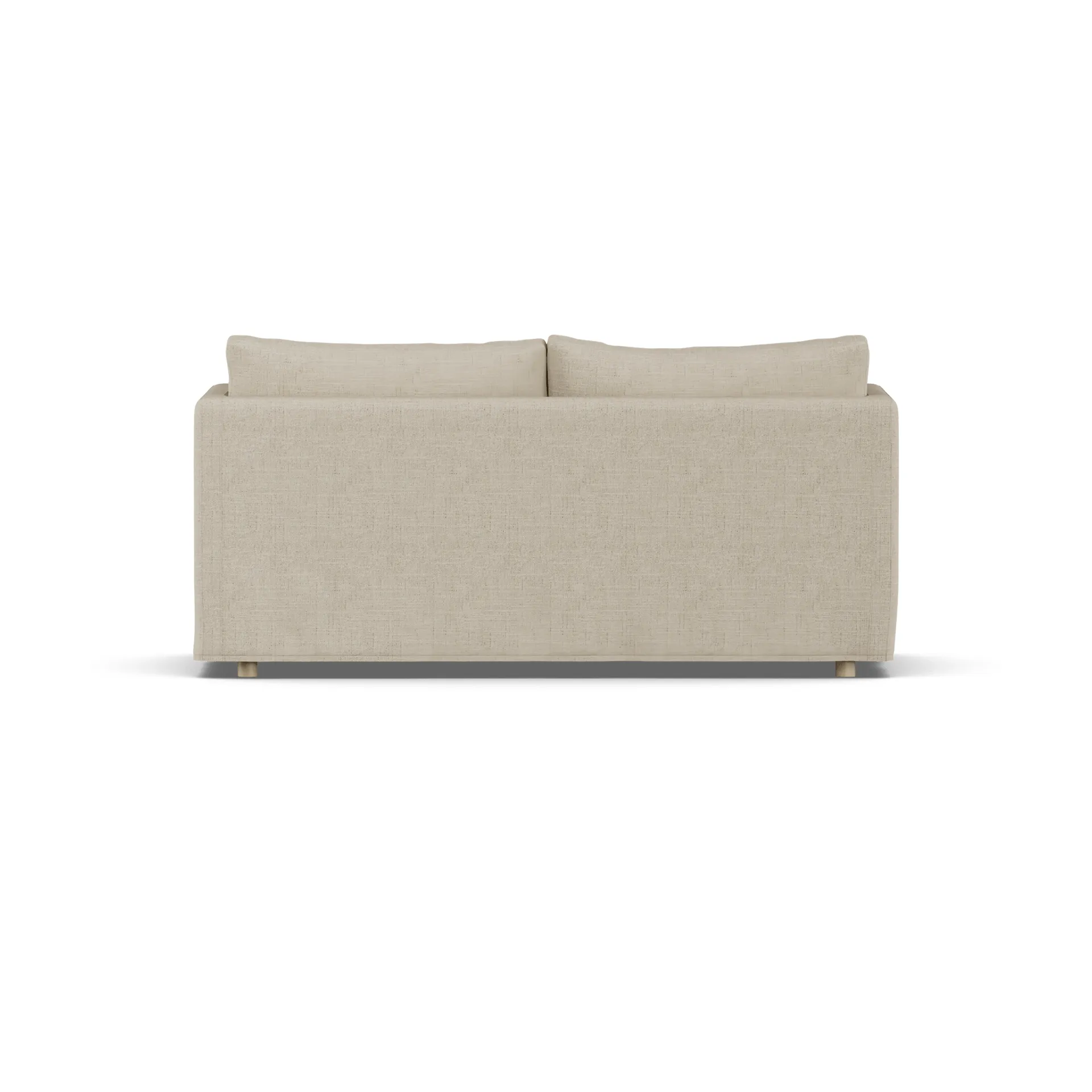 Linnevik soffa, Bern beige 0341-vitoljad ek, 2-sits, med kappa 1898
