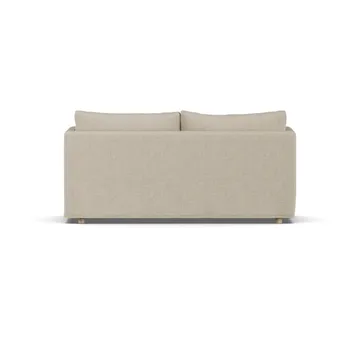 Linnevik soffa - Bern beige 0341-vitoljad ek, 2-sits, med kappa - 1898