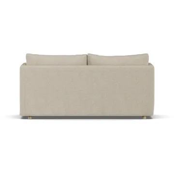 Linnevik soffa - Bern beige 0341-vitoljad ek, 2-sits, med kappa - 1898