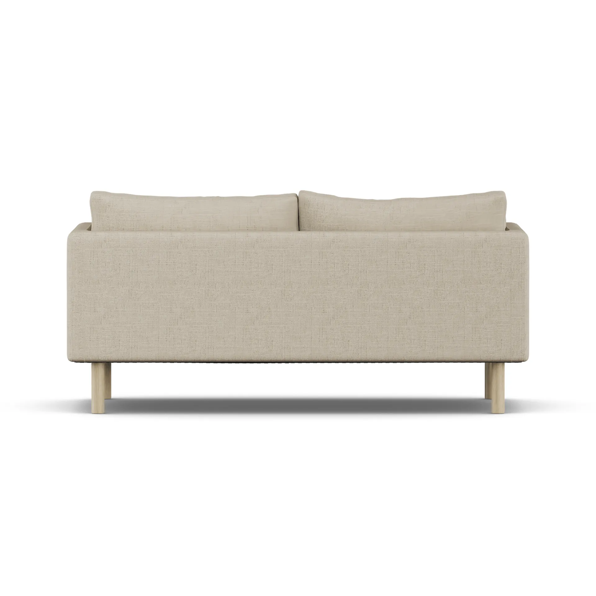 Linnevik soffa, Bern Beige 0341-vitoljad ek, 2-sits, utan kappa 1898