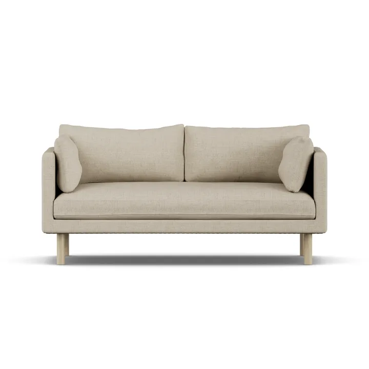 Linnevik soffa - Bern Beige 0341-vitoljad ek, 2-sits - 1898