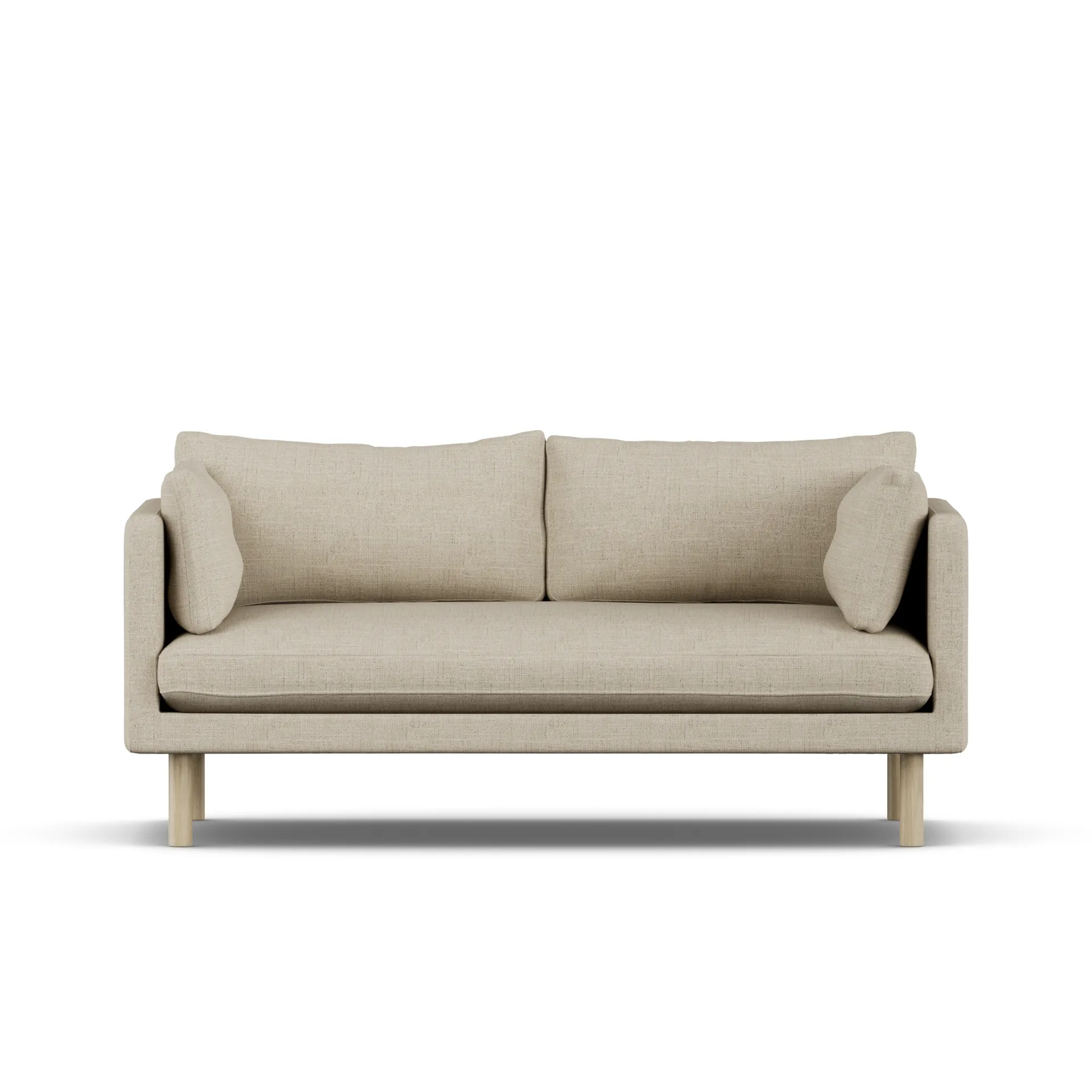 Linnevik soffa, Bern Beige 0341-vitoljad ek, 2-sits 1898