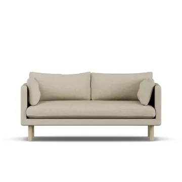 Linnevik soffa - Bern Beige 0341-vitoljad ek, 2-sits - 1898