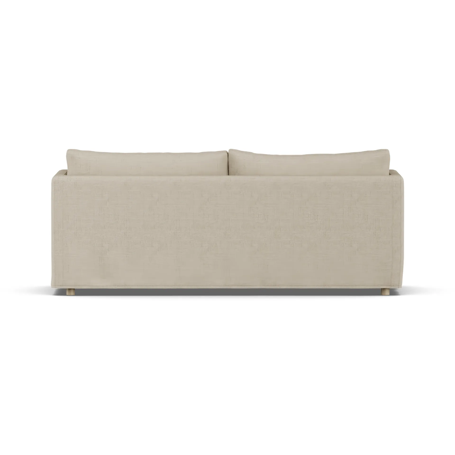 Linnevik soffa, Bern Beige 0341-vitoljad ek, 3-sits, med kappa 1898