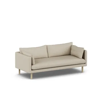 Linnevik soffa - Bern Beige 0341-vitoljad ek, 3-sits - 1898