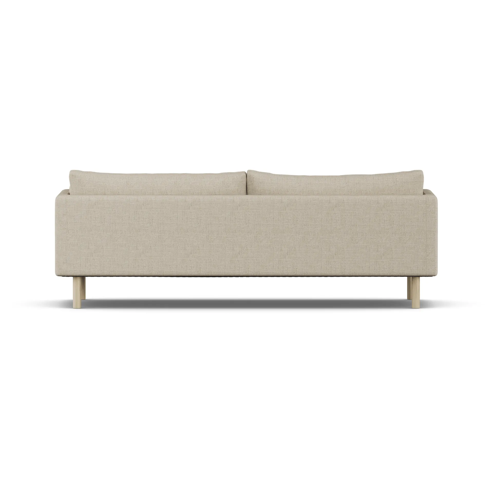 Linnevik soffa, Bern Beige 0341-vitoljad ek, 4-sits, utan kappa 1898