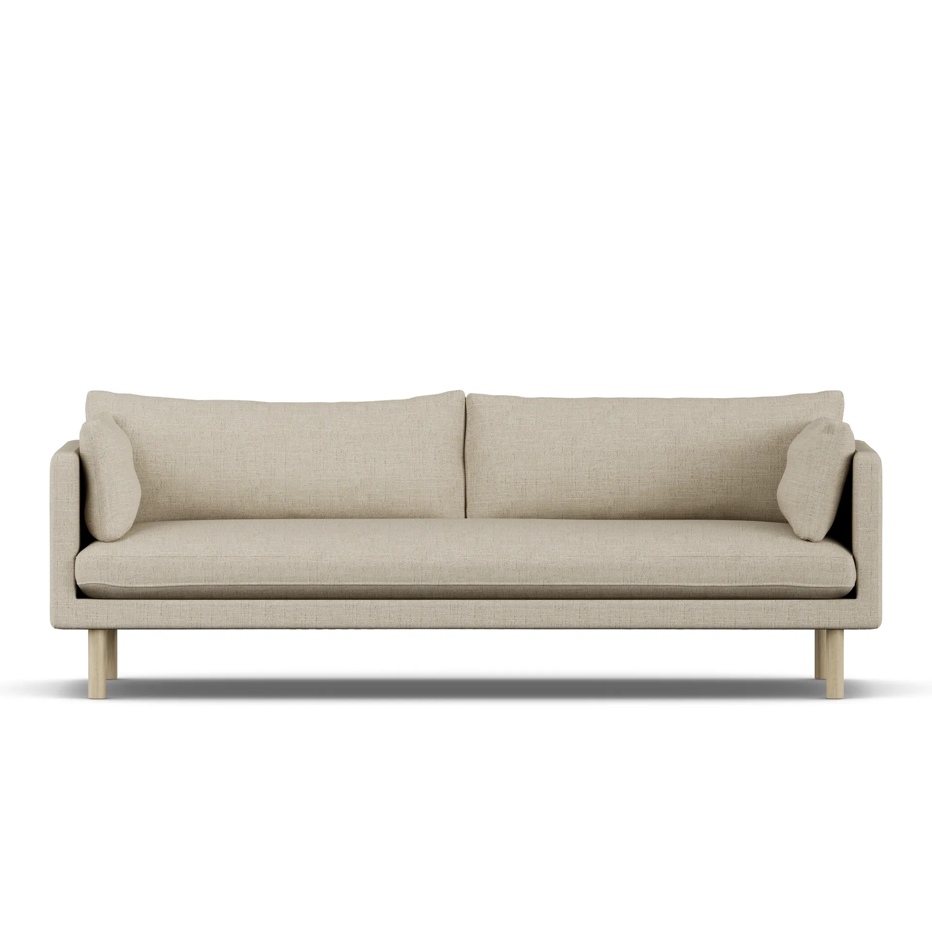 Linnevik soffa, Bern Beige 0341-vitoljad ek, 4-sits 1898