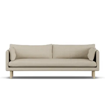 Linnevik soffa - Bern Beige 0341-vitoljad ek, 4-sits - 1898