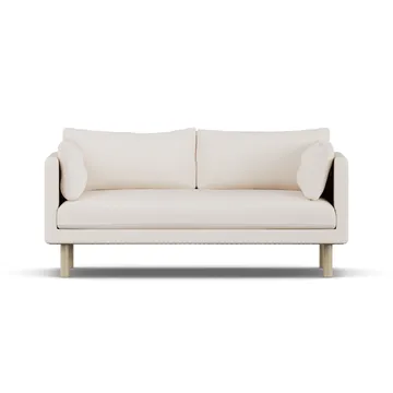 Linnevik soffa - Caleido Beige 9600-vitoljad ek, 2-sits, utan kappa - 1898