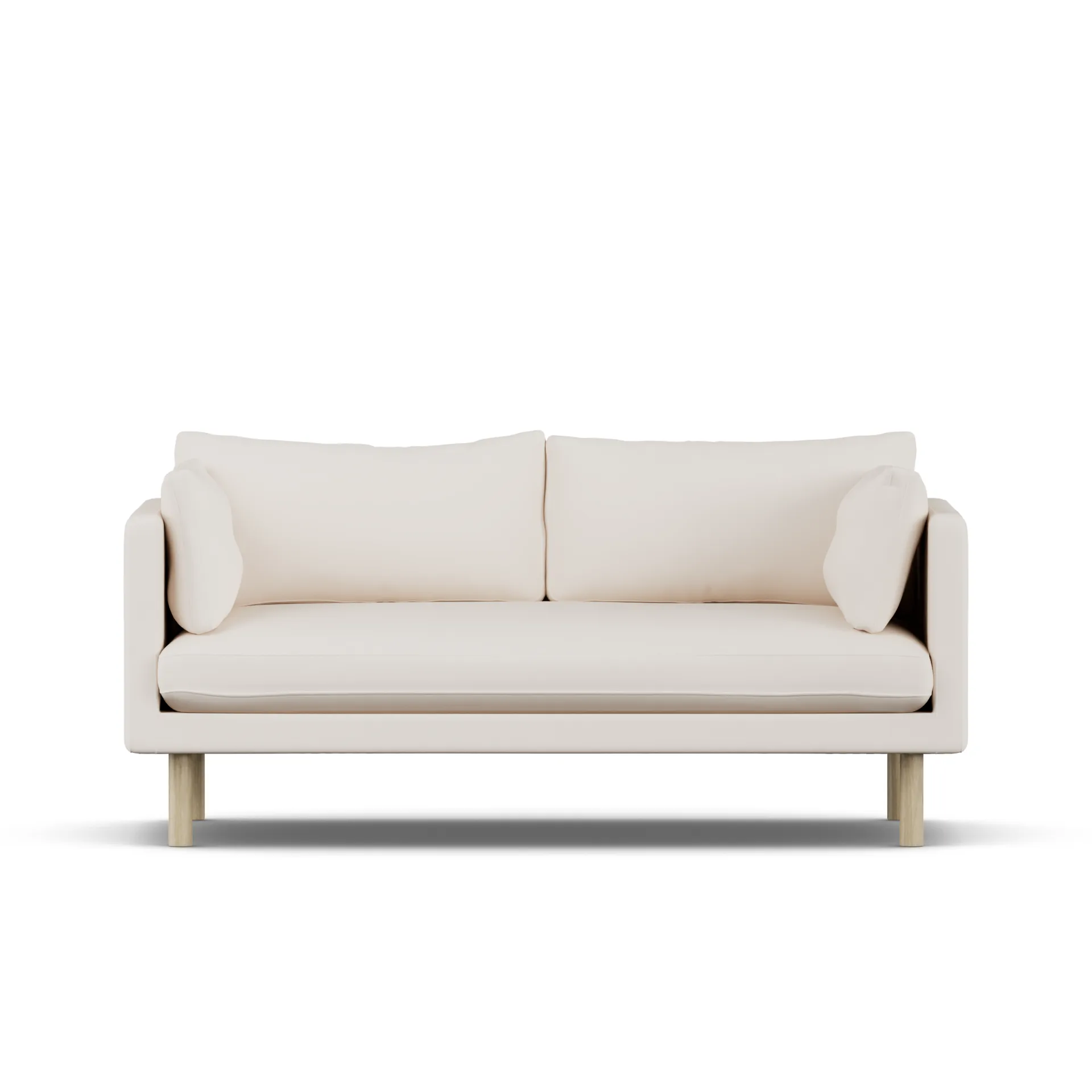 Linnevik soffa, Caleido Beige 9600-vitoljad ek, 2-sits 1898