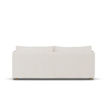 Linnevik soffa - Caleido beige 9600-vitoljad ek, 3-sits, med kappa - 1898