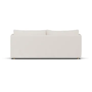 Linnevik soffa - Caleido beige 9600-vitoljad ek, 3-sits, med kappa - 1898