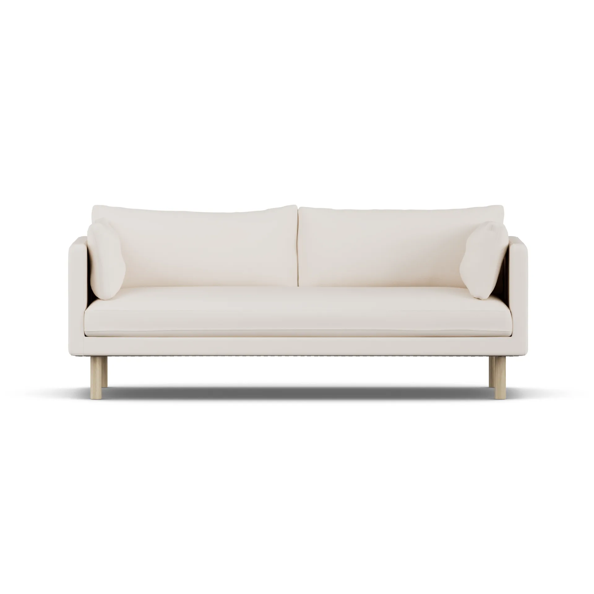 Linnevik soffa, Caleido Beige 9600-vitoljad ek, 3-sits, utan kappa 1898