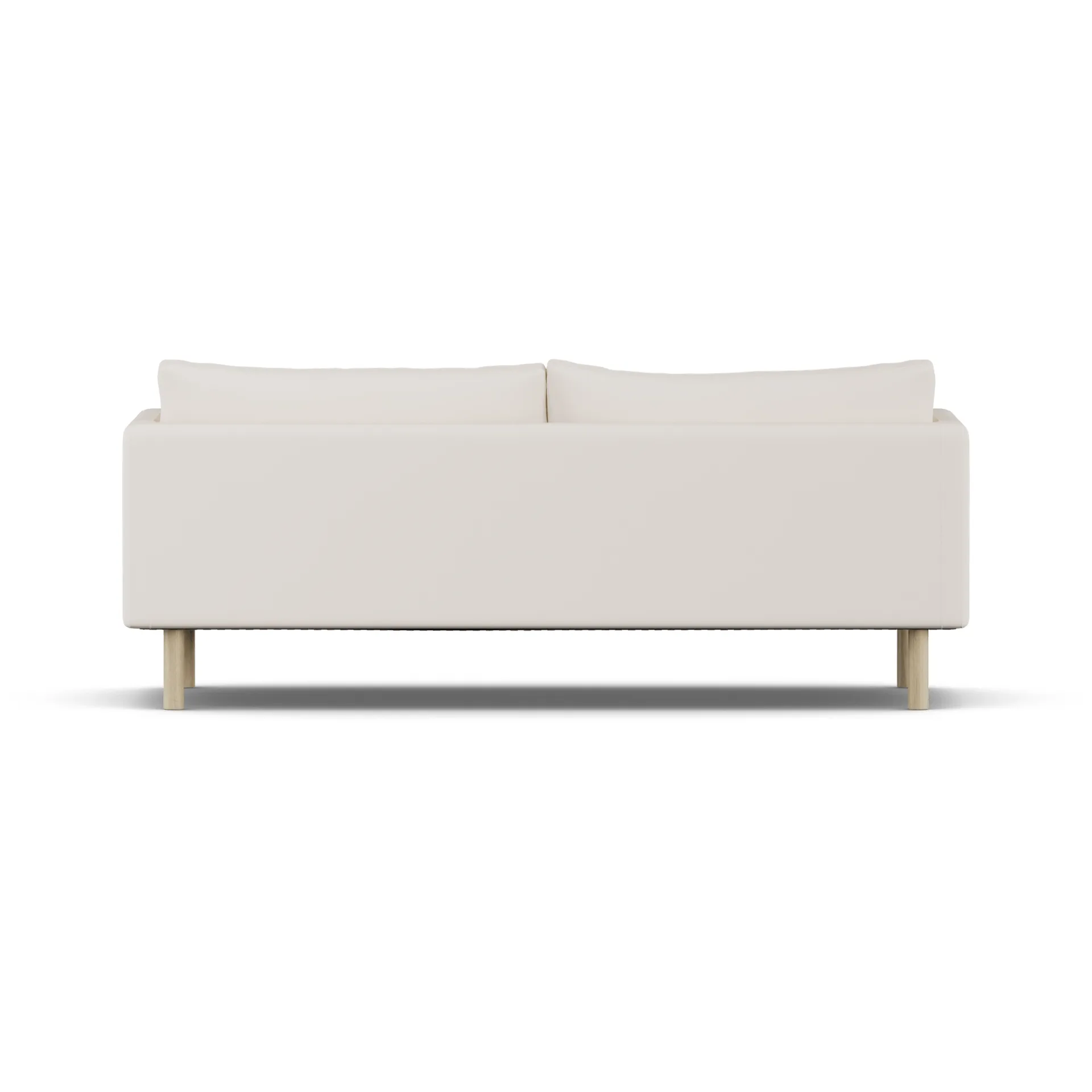 Linnevik soffa, Caleido Beige 9600-vitoljad ek, 3-sits, utan kappa 1898