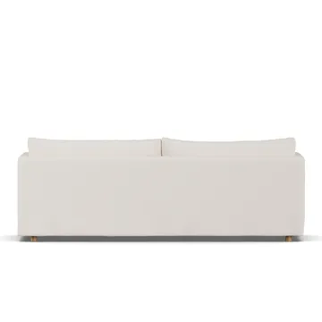 Linnevik soffa - Caleido beige 9600-vitoljad ek, 4-sits, med kappa - 1898