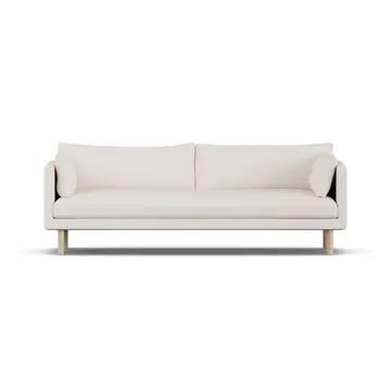 Linnevik soffa - Caleido Beige 9600-vitoljad ek, 4-sits, utan kappa - 1898