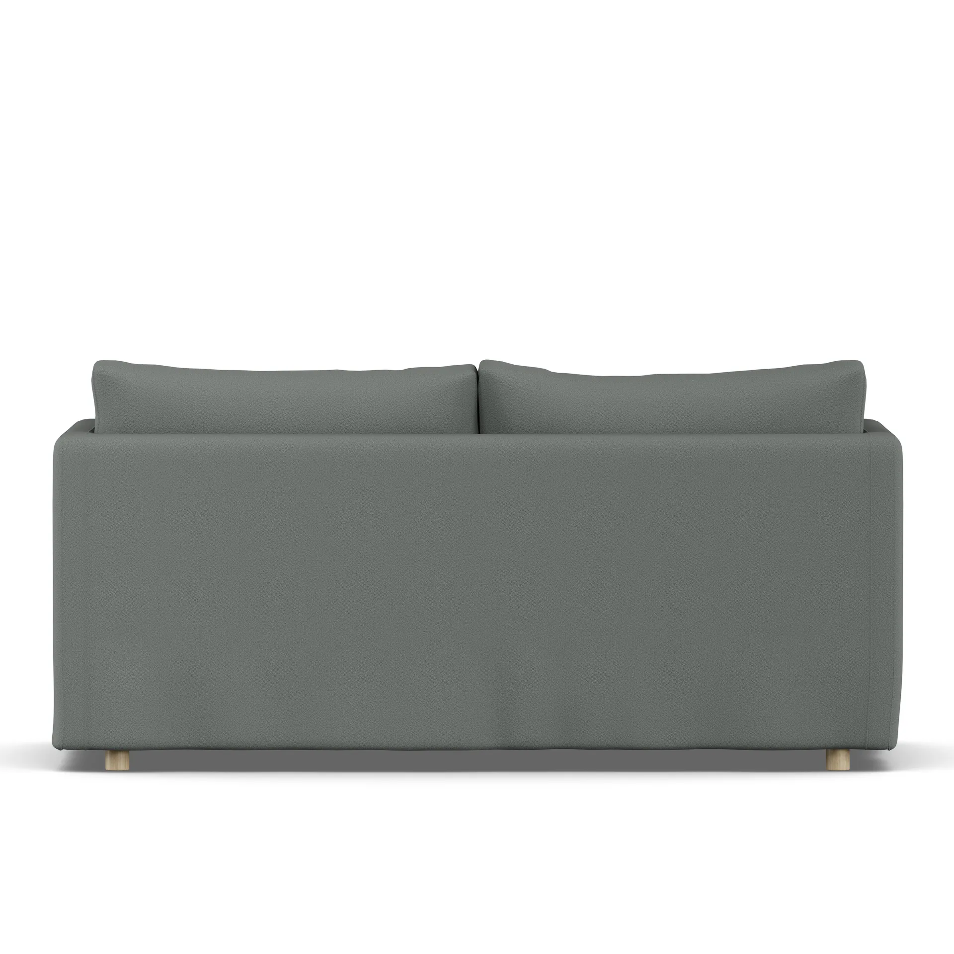 Linnevik soffa, Caleido Grey 1240-vitoljad ek, 2-sits, med kappa 1898