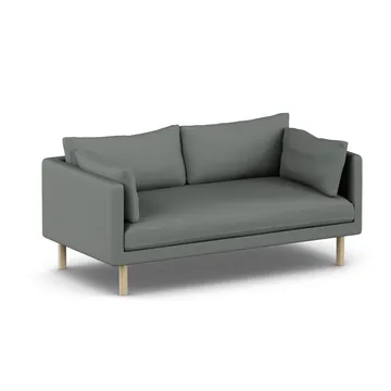 Linnevik soffa - Caleido Grey 1240-vitoljad ek, 2-sits, utan kappa - 1898