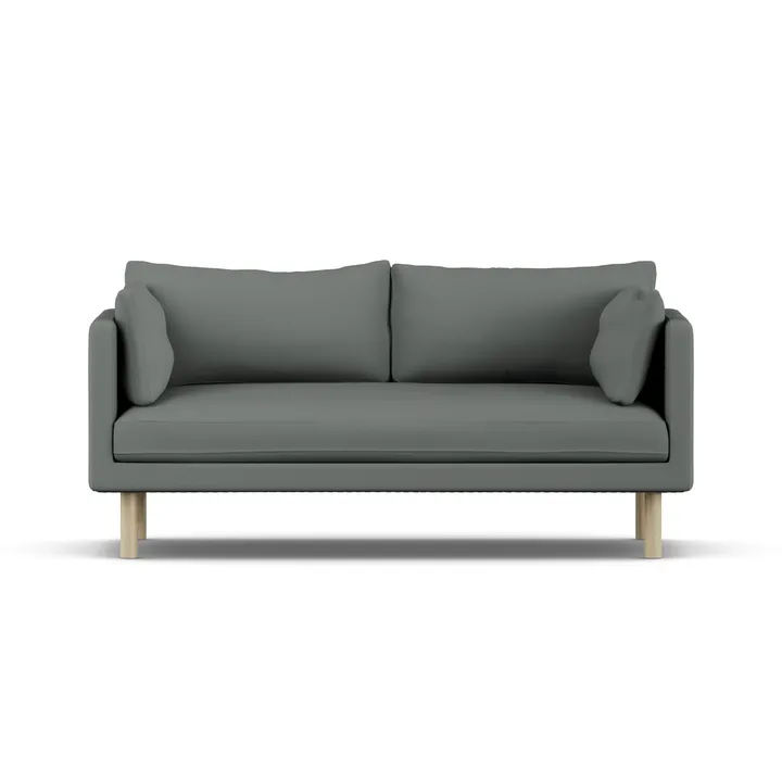 Linnevik soffa - Caleido Grey 1240-vitoljad ek, 2-sits - 1898