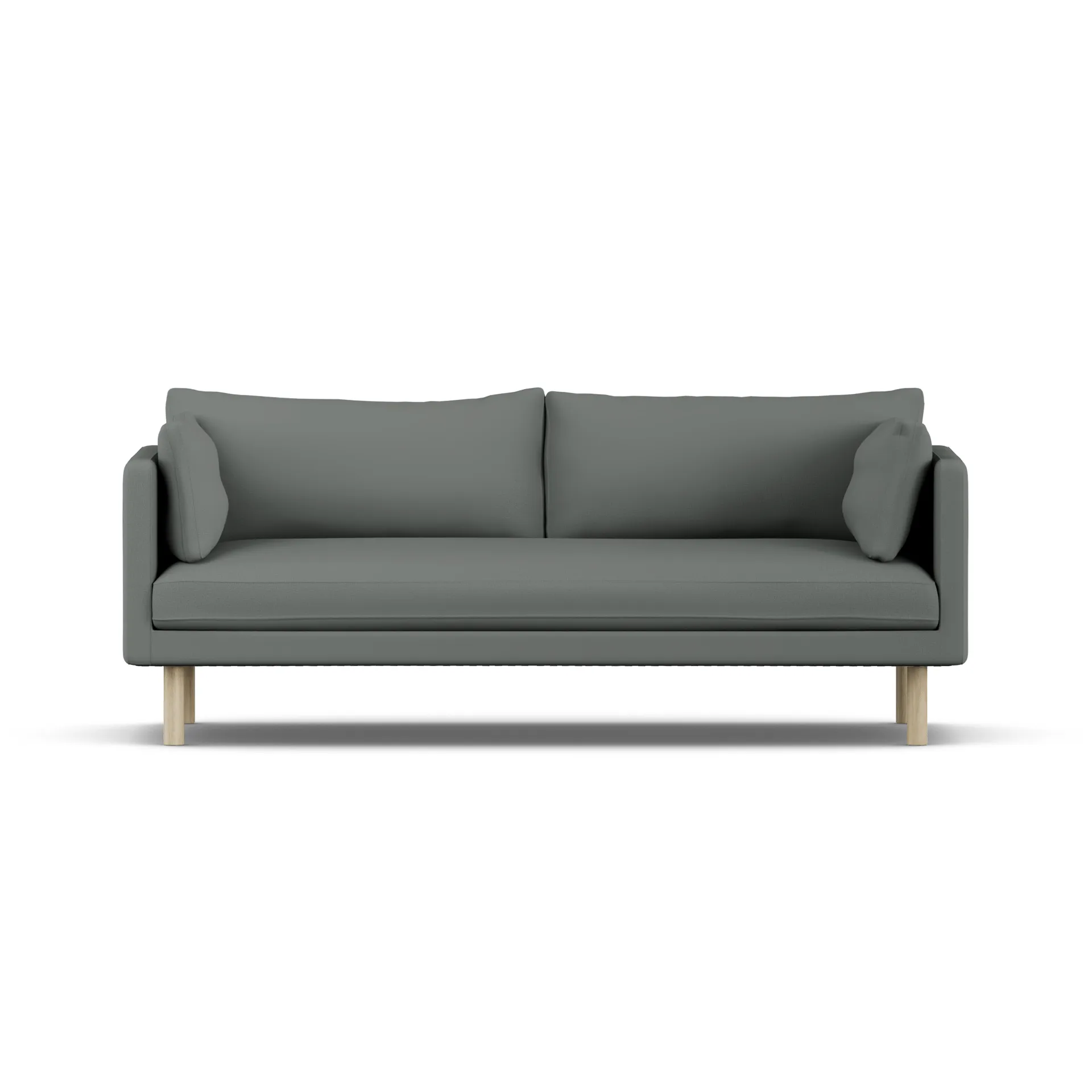 Linnevik soffa, Caleido Grey 1240-vitoljad ek, 3-sits, utan kappa 1898