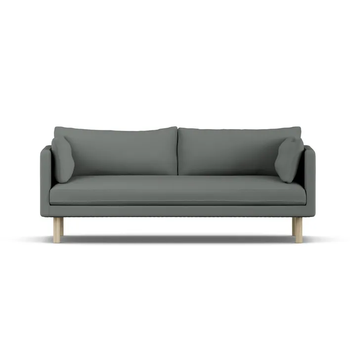 Linnevik soffa - Caleido Grey 1240-vitoljad ek, 3-sits - 1898