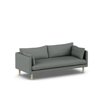 Linnevik soffa - Caleido Grey 1240-vitoljad ek, 3-sits - 1898