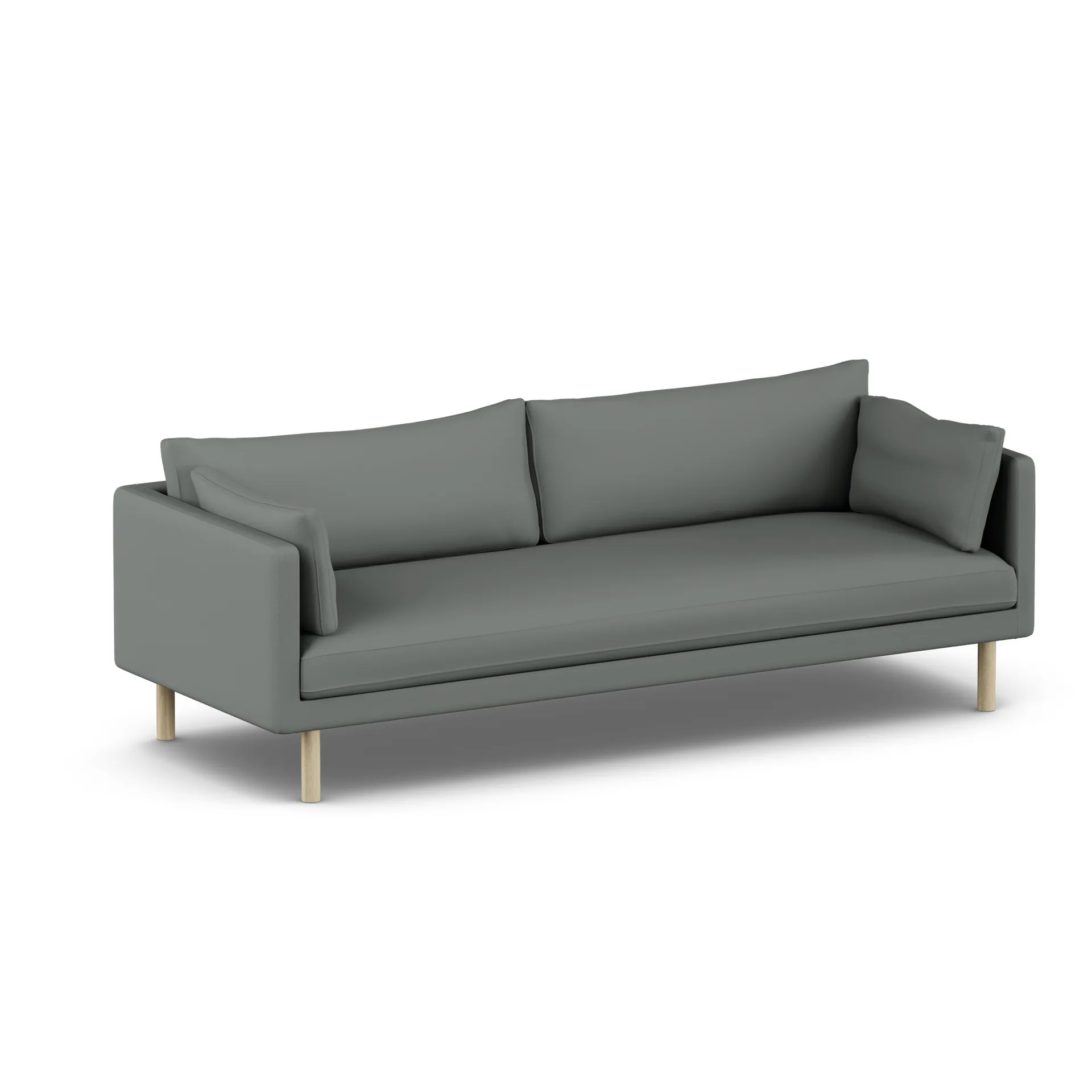 Linnevik soffa, Caleido Grey 1240-vitoljad ek, 4-sits, utan kappa 1898