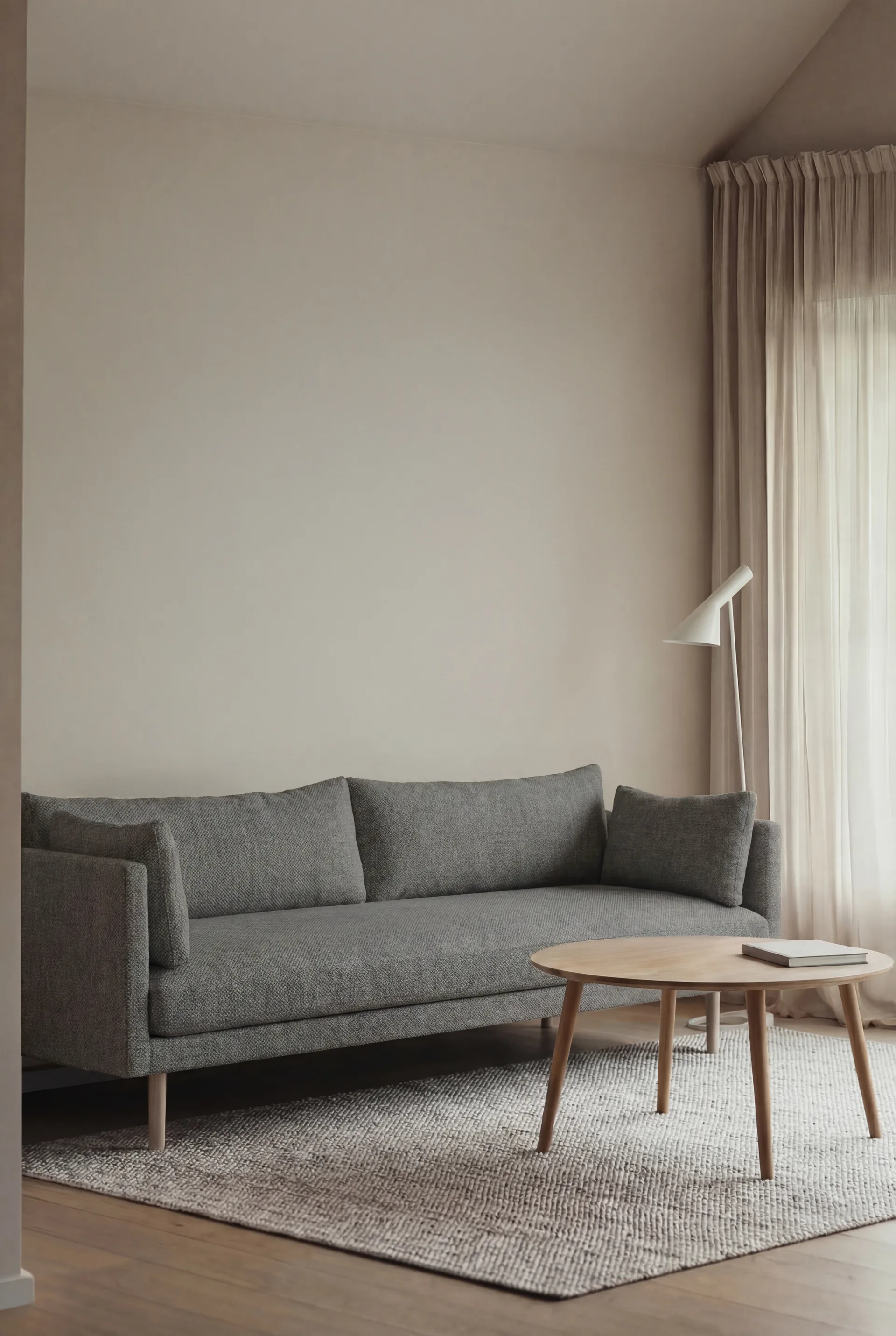 Linnevik soffa, Caleido Grey 1240-vitoljad ek, 4-sits, utan kappa 1898