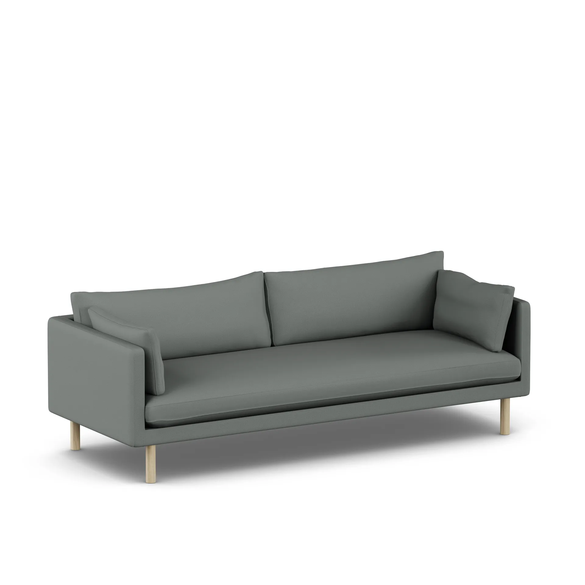 Linnevik soffa, Caleido Grey 1240-vitoljad ek, 4-sits 1898