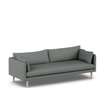 Linnevik soffa - Caleido Grey 1240-vitoljad ek, 4-sits - 1898