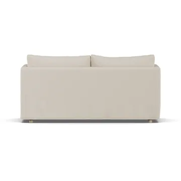Linnevik soffa - Jump Beige 1956-vitoljad ek, 2-sits, med kappa - 1898