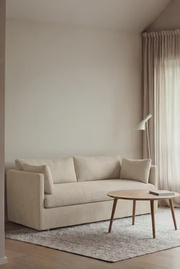 Linnevik soffa - Jump Beige 1956-vitoljad ek, 2-sits, med kappa - 1898