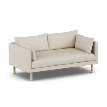 Linnevik soffa - Jump Beige 1956-vitoljad ek, 2-sits, utan kappa - 1898