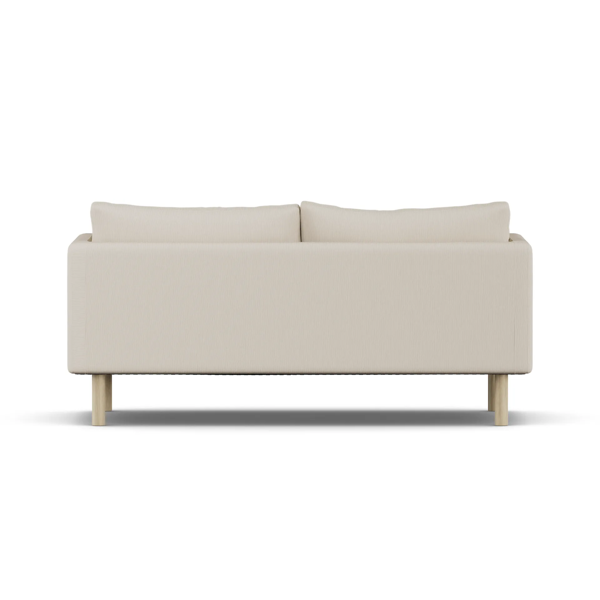 Linnevik soffa, Jump Beige 1956-vitoljad ek, 2-sits, utan kappa 1898